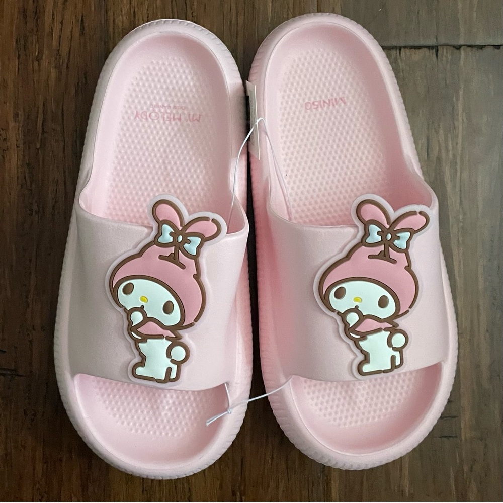 NWT Melody Sanrio Women’s Shower Slipper Shoes Pink Sz 37-38 Slides